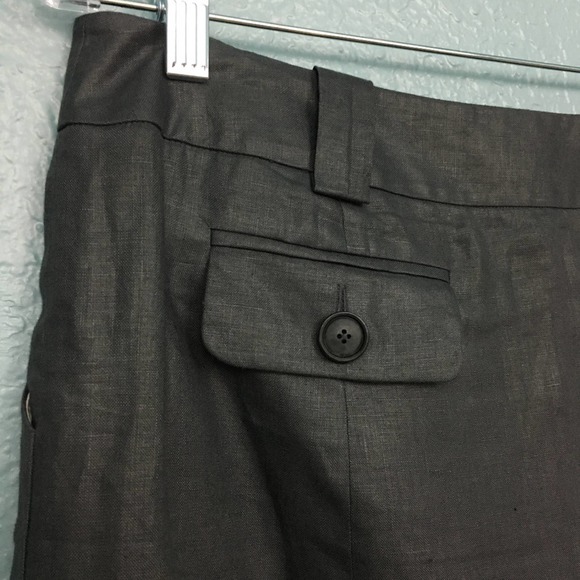 Sine Linen Button Down Metallic Sheen Skirt - Picture 4 of 4